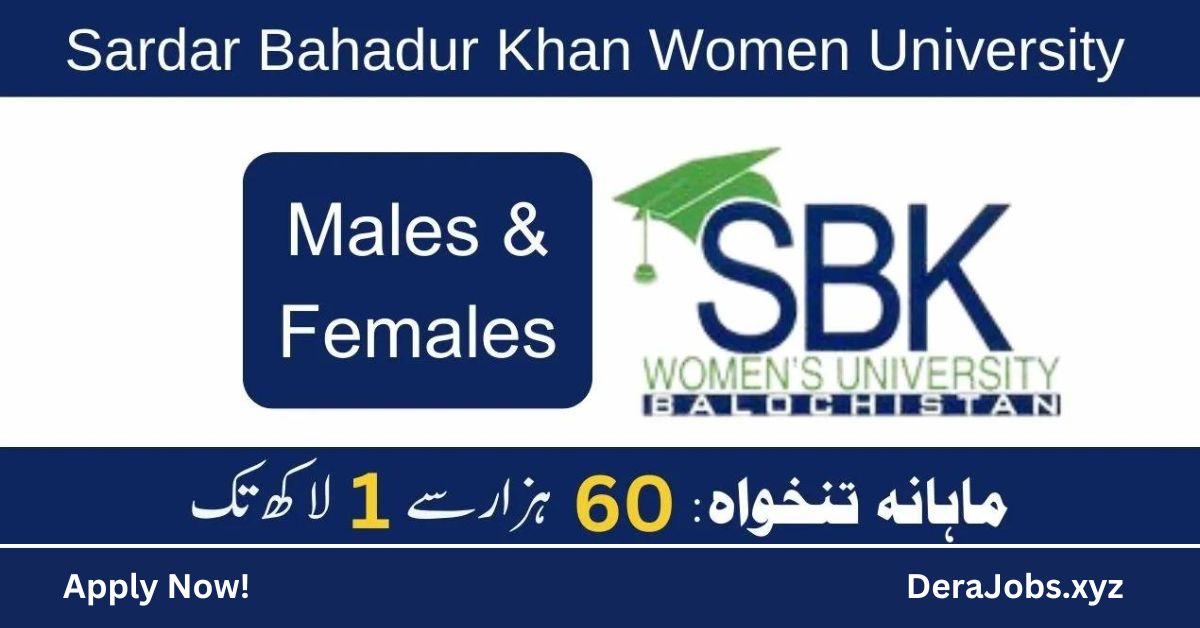 SBK Women's University Quetta Jobs 2023